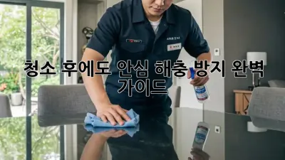 청소 후에도 안심! 해충 방지 완벽 가이드