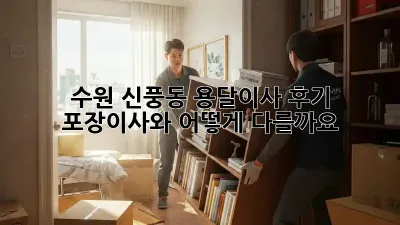수원 신풍동 용달이사 후기: 포장이사와 어떻게 다를까요?