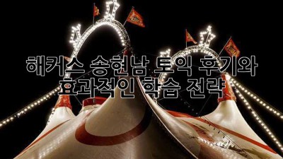 해커스 송현남 토익, 후기와 효과적인 학습 전략